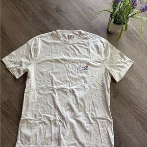 Faherty White Short Sleeve Tee Classic Crew Neck